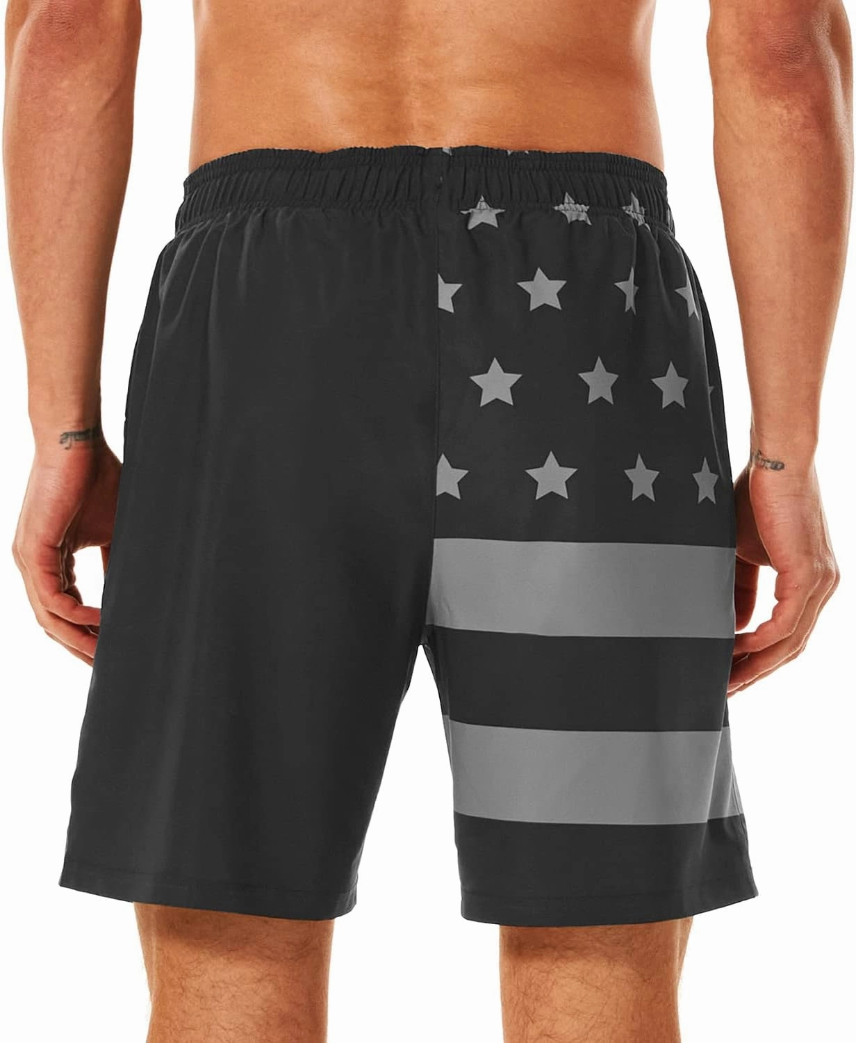 HODOSPORTS Mens Swimsuit Trunks 7" Quick-Dry Swim Shorts with Compression Liner and Zipper Pockets