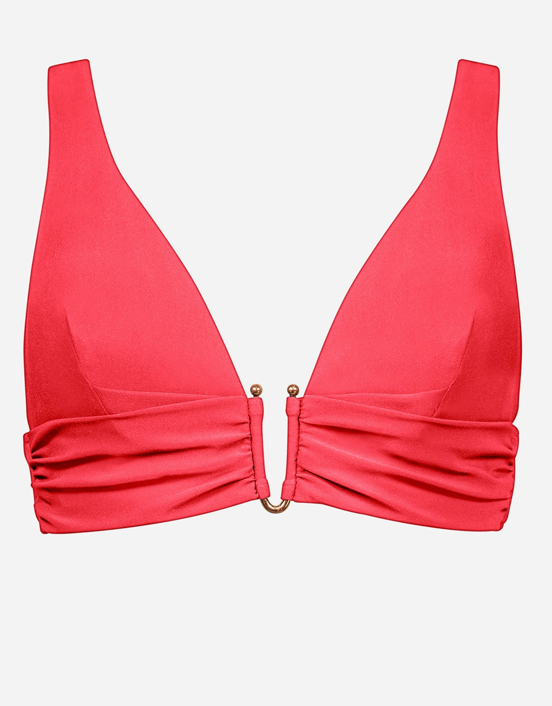 Honesty Banded Bikini Top - Flame