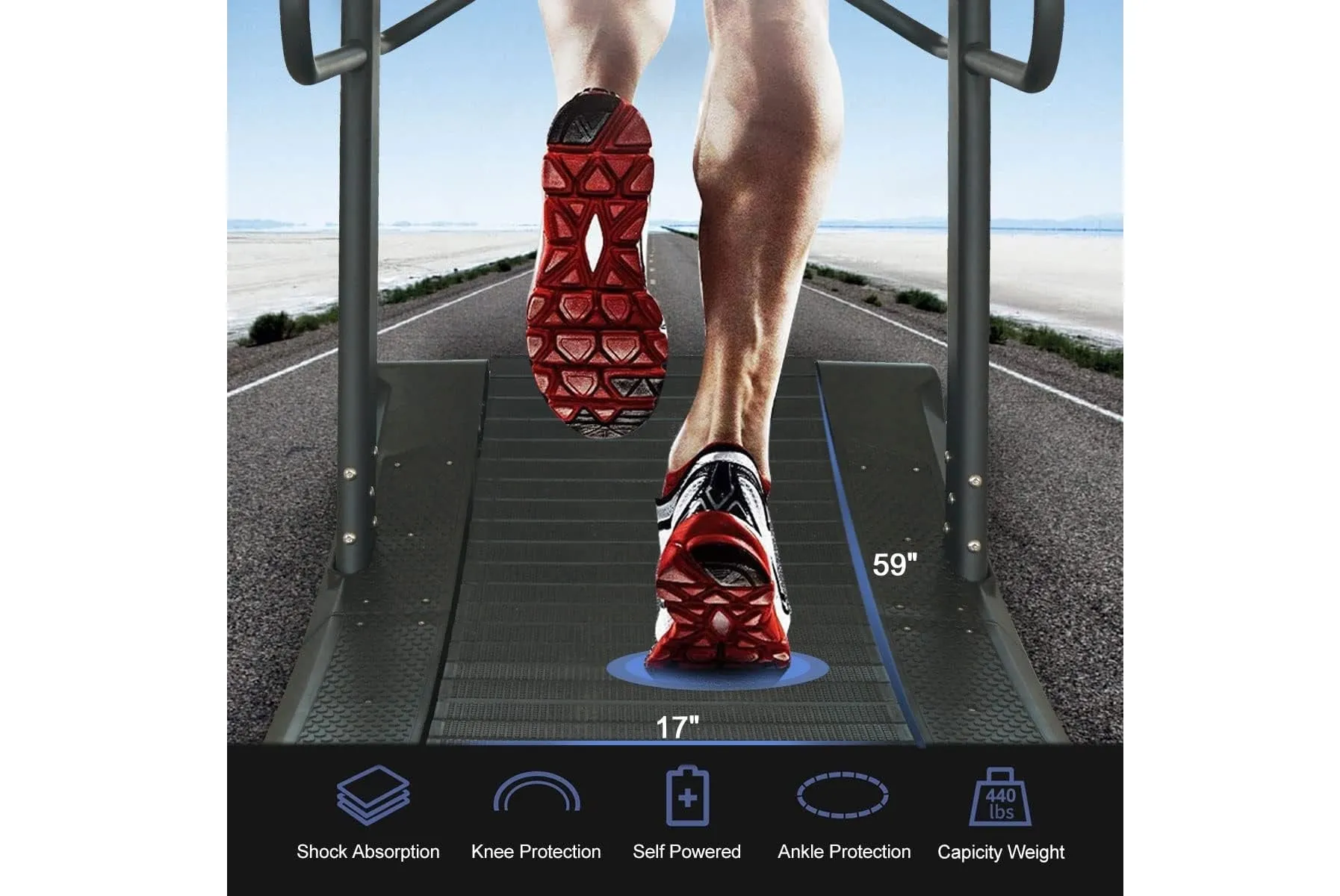 California Fitness Curvemill Treadmill, Assault,Air Bikes, Wearable Weight, Wall mounted bike rack
