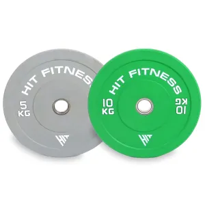 Hot Pick Hit Fitness 5kg & 10kg Coloured Bumper Plates | Bundle Trending Now, Stair Climbers, Wheelchair accessible gym gear, Weight plate storage pegs