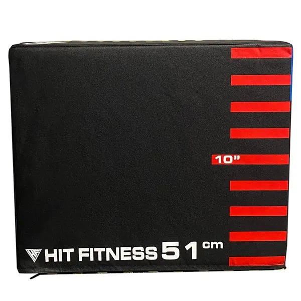 Hit Fitness Commercial 3-in-1 Plyometric Box, Recycled rubber gym flooring