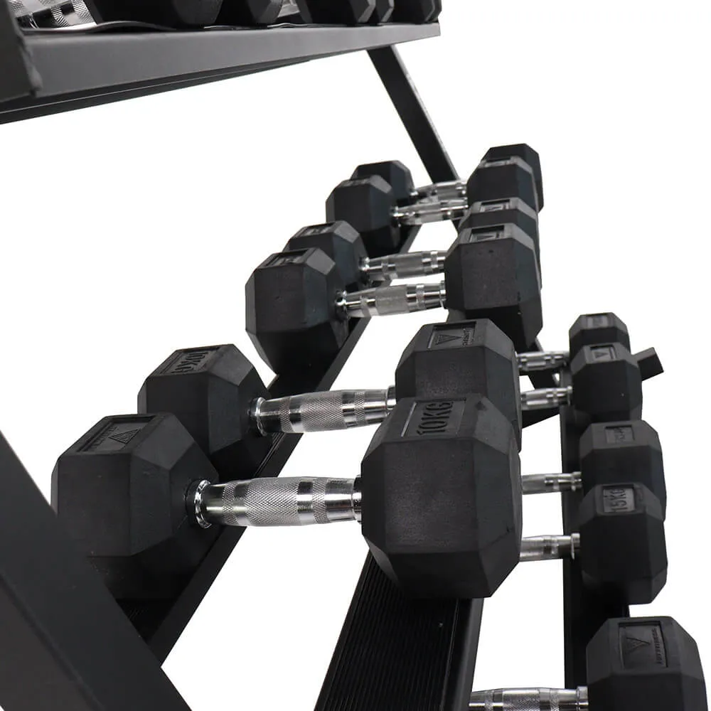 Home Gym Hex Dumbbells Pack - 5kg to 25kg, Sports bras high impact, Non Folding Treadmills