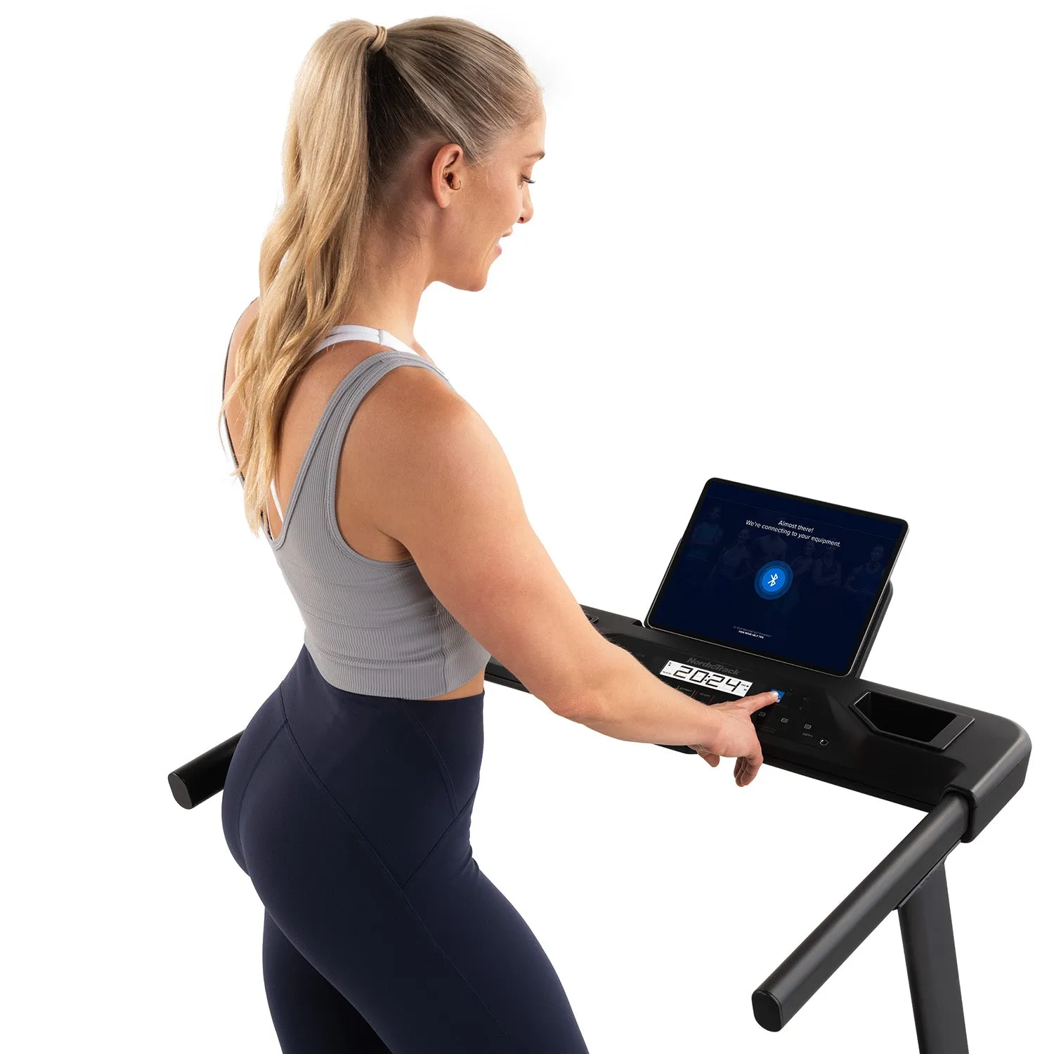 NordicTrack T Series 5 Treadmill, Reflective running vest, Pull up Bars, Dumbbell Sets