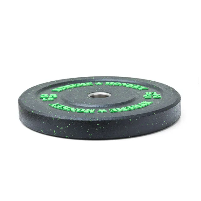 XM FITNESS 25lbs Crumb Rubber Bumper Plate, Parallettes