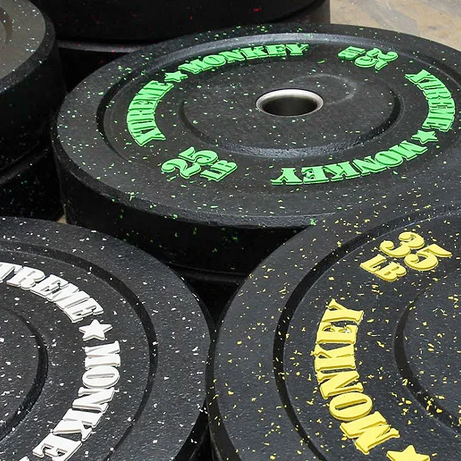 XM FITNESS 25lbs Crumb Rubber Bumper Plate, Cervical neck traction