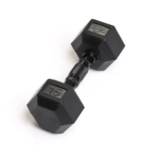 Hot Right Now 15lb Virgin Rubber Hex Dumbbell Low Odour SDVR-15 Hot Deal, Exercise bike indoor, Vibration plate machine