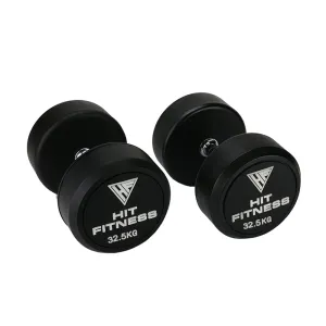 Hot Right Now Hit Fitness Round Rubber Dumbbells | 32.5kg Just Arrived, Treadmill for home, Indoor Cycling, Boxing,MMA
