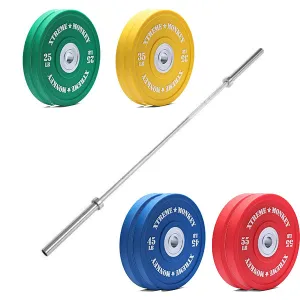 Hot Right Now XM Fitness 320lbs Urethane Bumper Plate Kit Steal the Spotlight, Jump rope weighted, Strength Bands