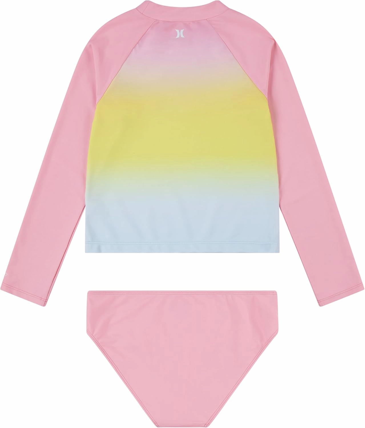 Hurley Girls Long Sleeve Rash Guard 2-Piece Swimsuit