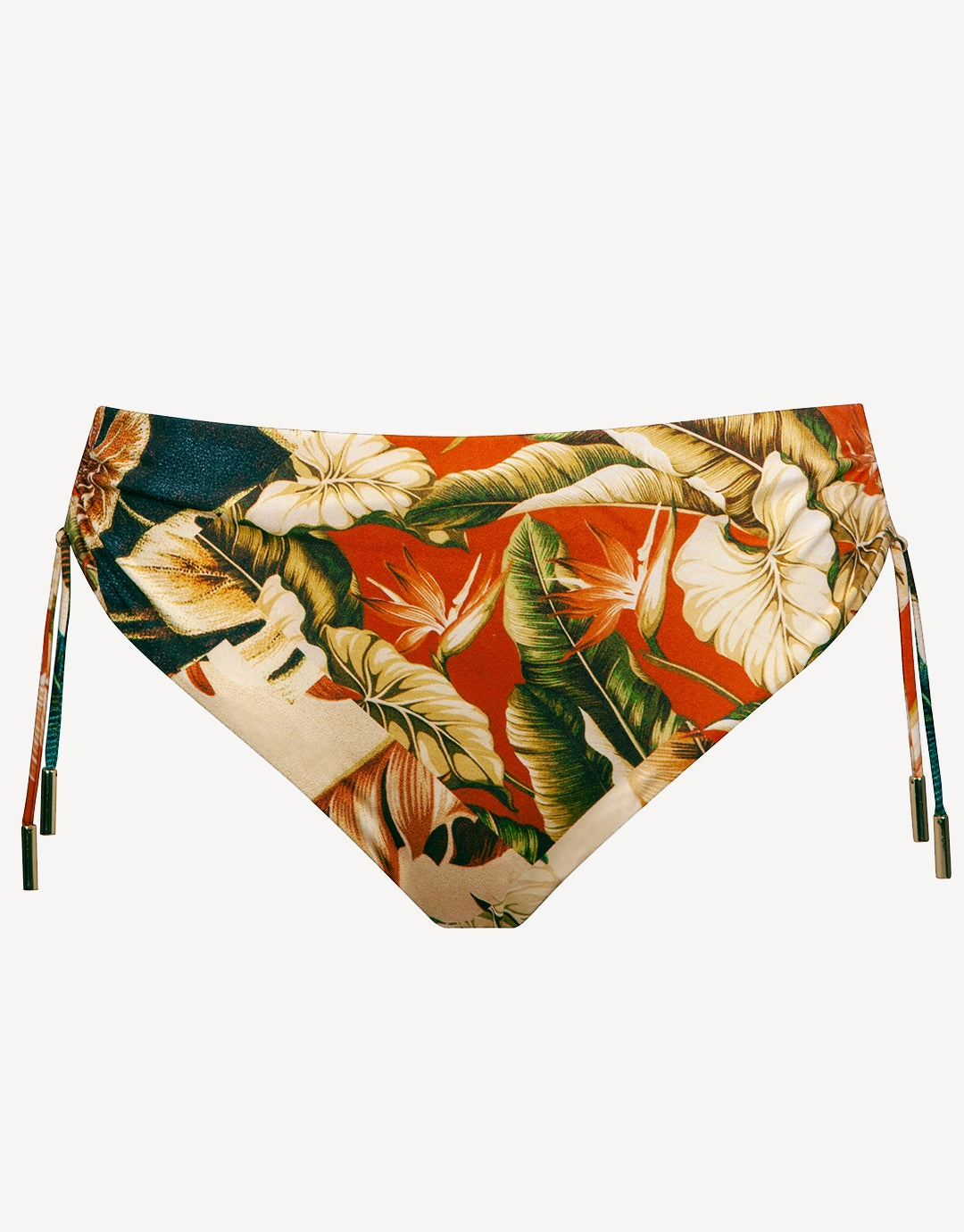 Hypnotic Adjustable Bikini Pant - Sepia Leaves
