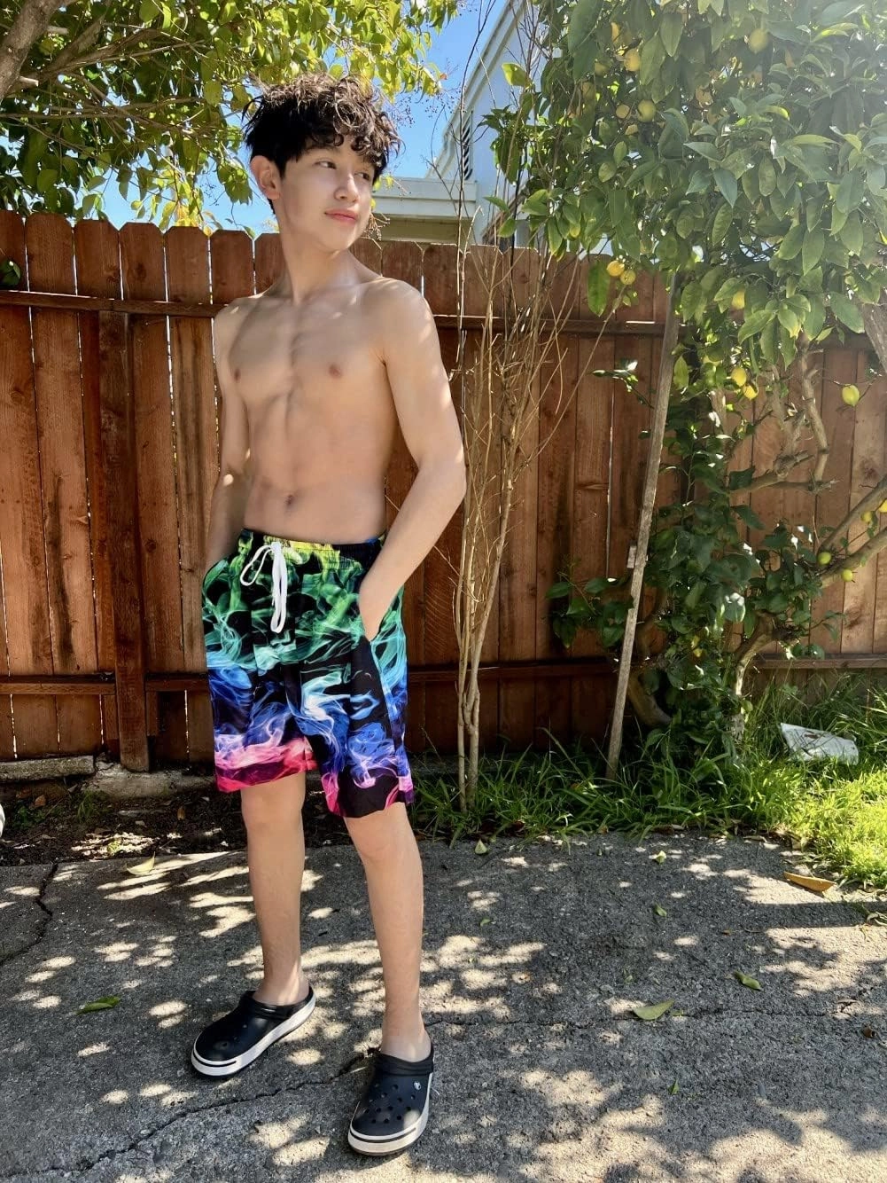 Idgreatim Teens Boys Swim Trunks Quick Dry Beach Swimwear UPF 50  Board Shorts with Mesh Lining 6-14 Years
