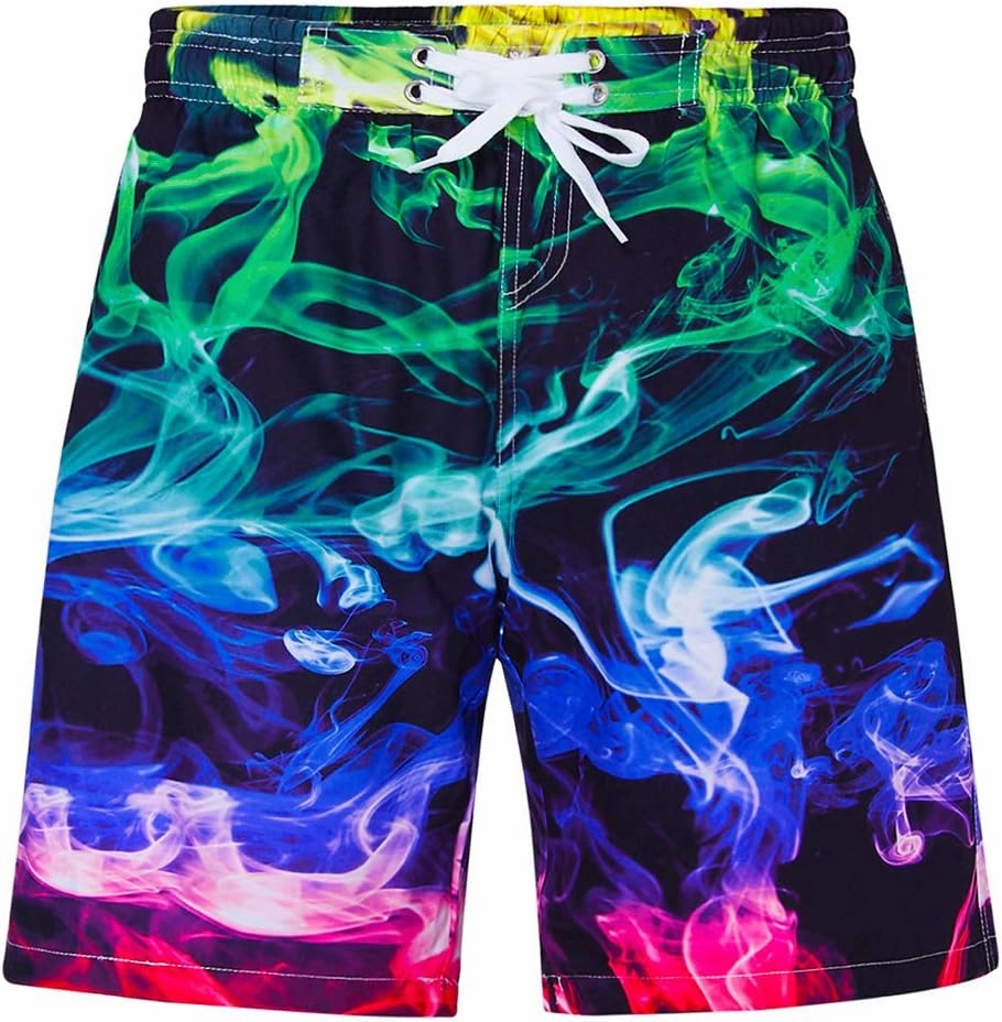 Idgreatim Teens Boys Swim Trunks Quick Dry Beach Swimwear UPF 50  Board Shorts with Mesh Lining 6-14 Years