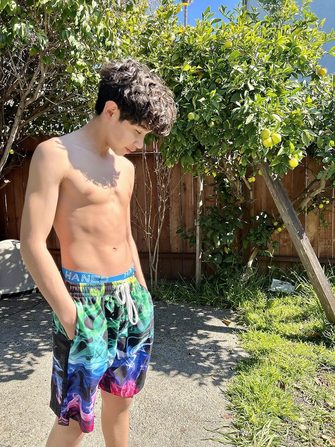 Idgreatim Teens Boys Swim Trunks Quick Dry Beach Swimwear UPF 50  Board Shorts with Mesh Lining 6-14 Years