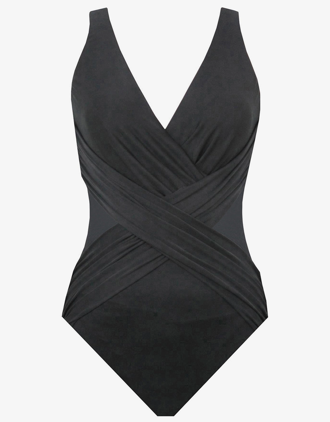 Illusionist Crossover Swimsuit - Black