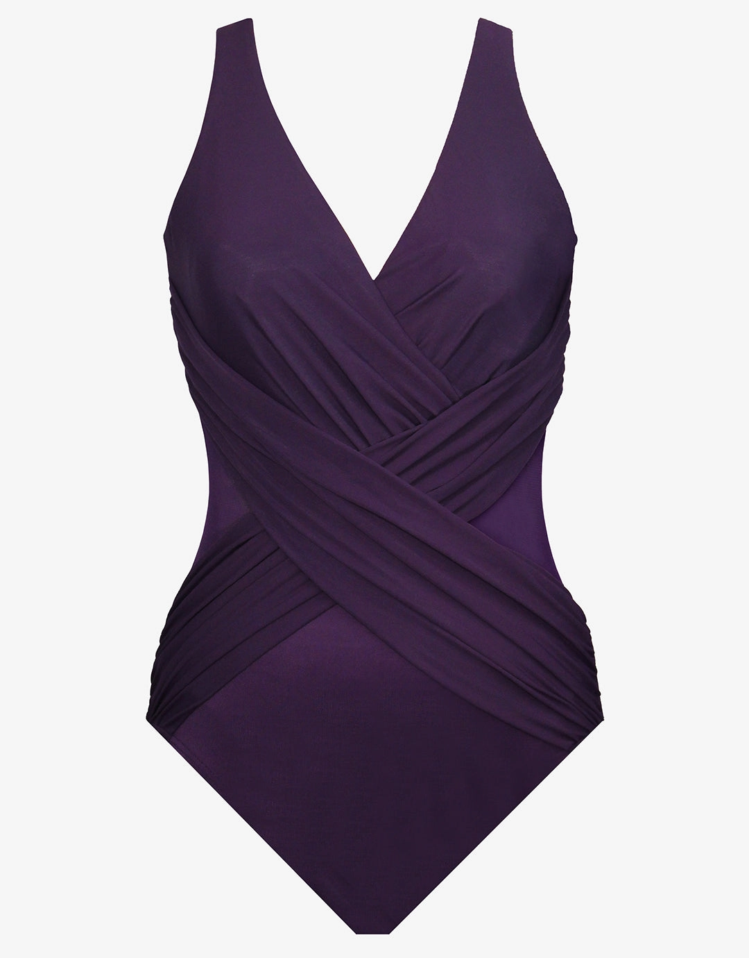Illusionist Crossover Swimsuit - Sangria