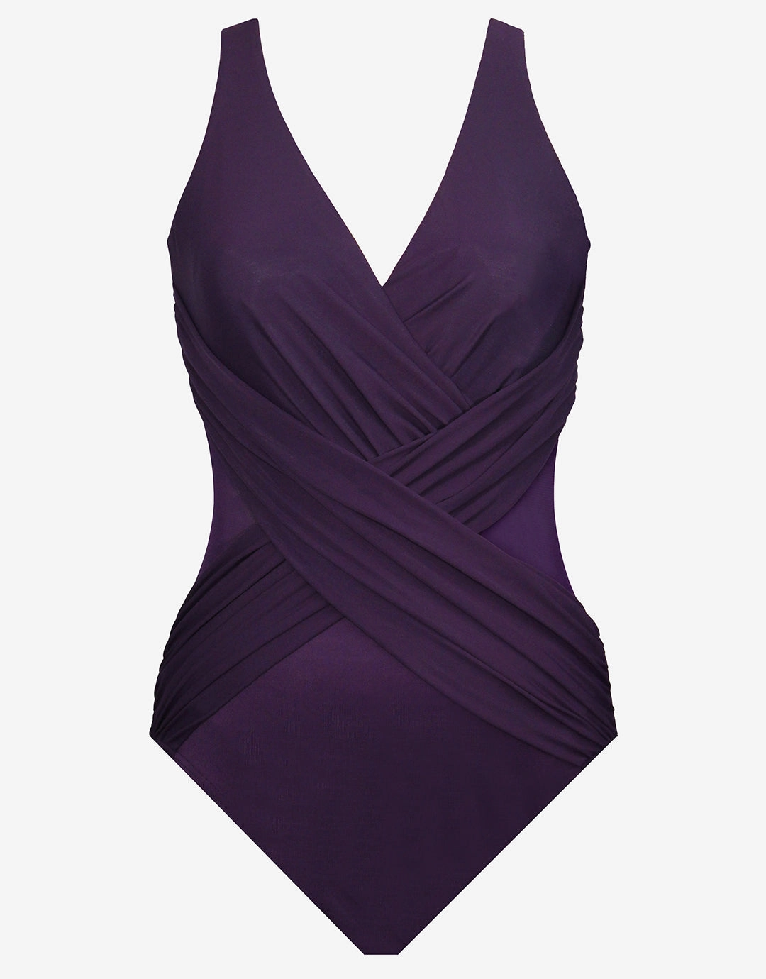 Illusionist Crossover Swimsuit - Sangria