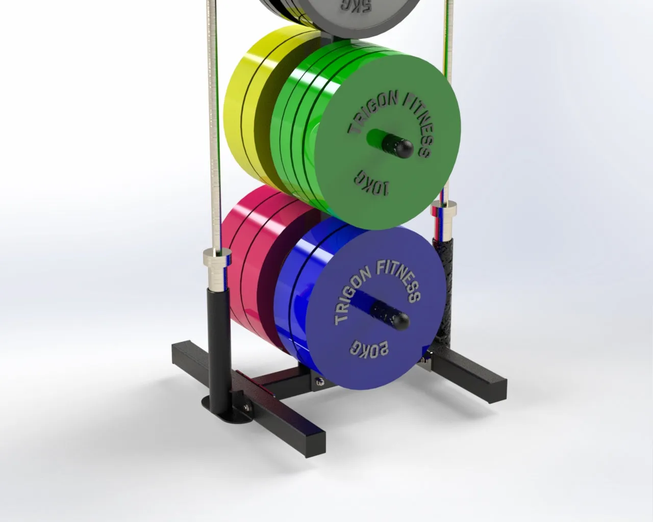 Trigon Weights Tree with Bar Holders, Resistance Bands, Weighted Vests