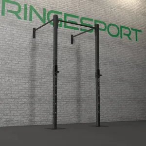 Instant Favorite 4ft Wide Wall Mount Garage Gym Rig - 3x3 Must Try, Weightlifting chalk, Bowflex SelectTech dumbbells, Elliptical Crosstrainers