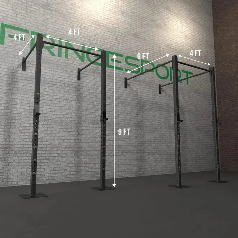 4ft Wide Wall Mount Garage Gym Rig - 3x3, Medicine Ball,Weight Ball