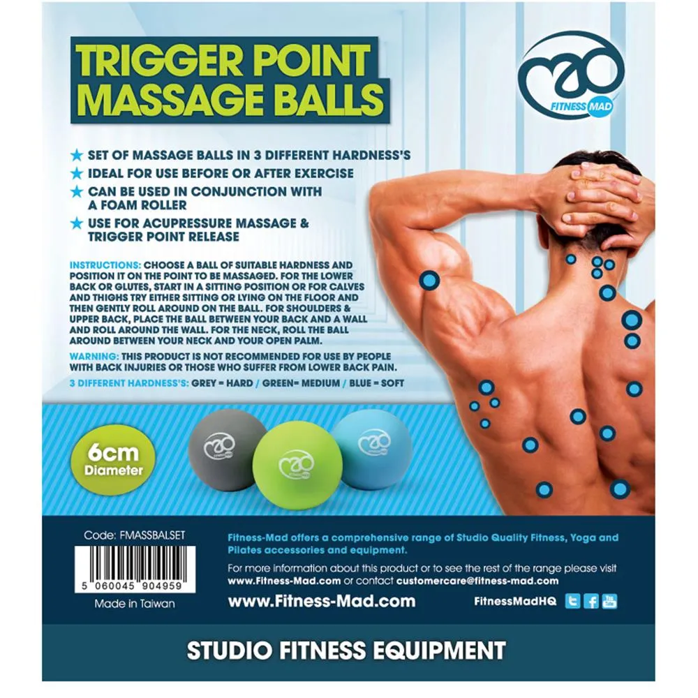 Fitness Mad Trigger Point Massage Ball Set, Jump Ropes, Yoga blocks cork, Collars