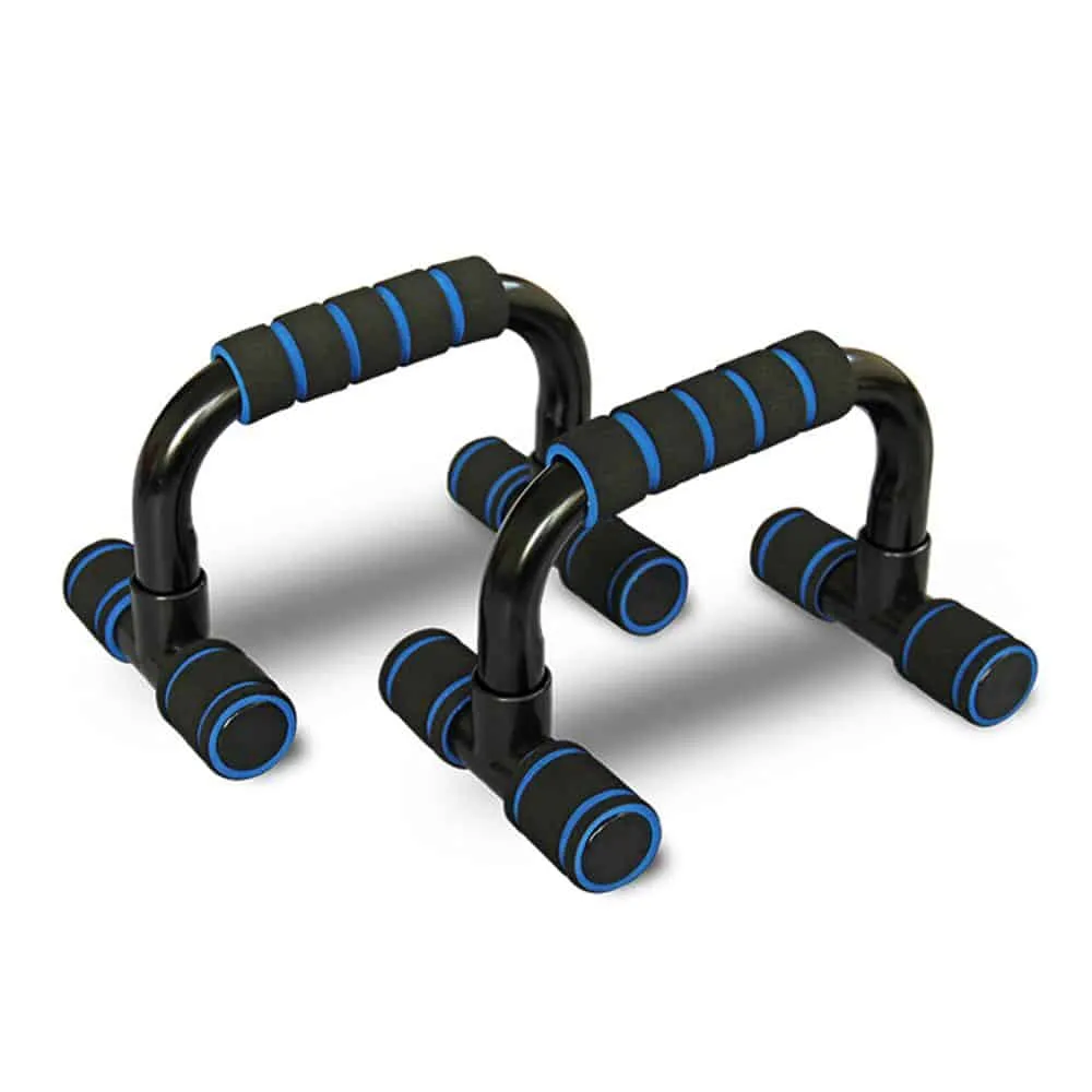 Fitness Training Push-Up Bars, Suspension trainer straps, Recycled rubber gym flooring, Rowing machine for small spaces