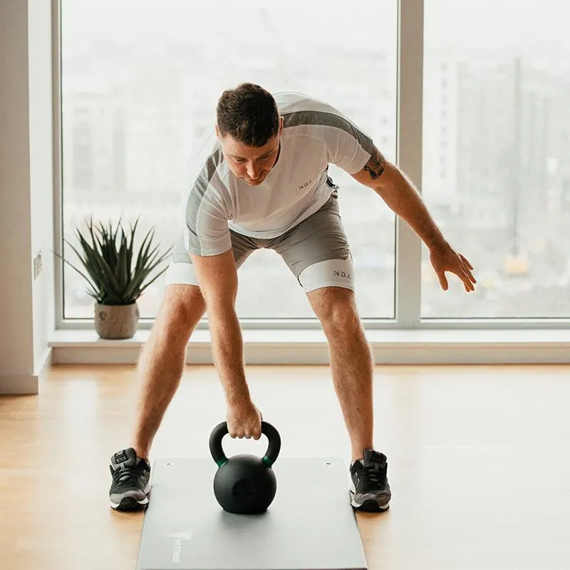 Hit Fitness Advanced Cast Iron Kettlebell Set | 16kg, 20kg and 24kg, Gym Massagers, Resistance Bands,Tubes