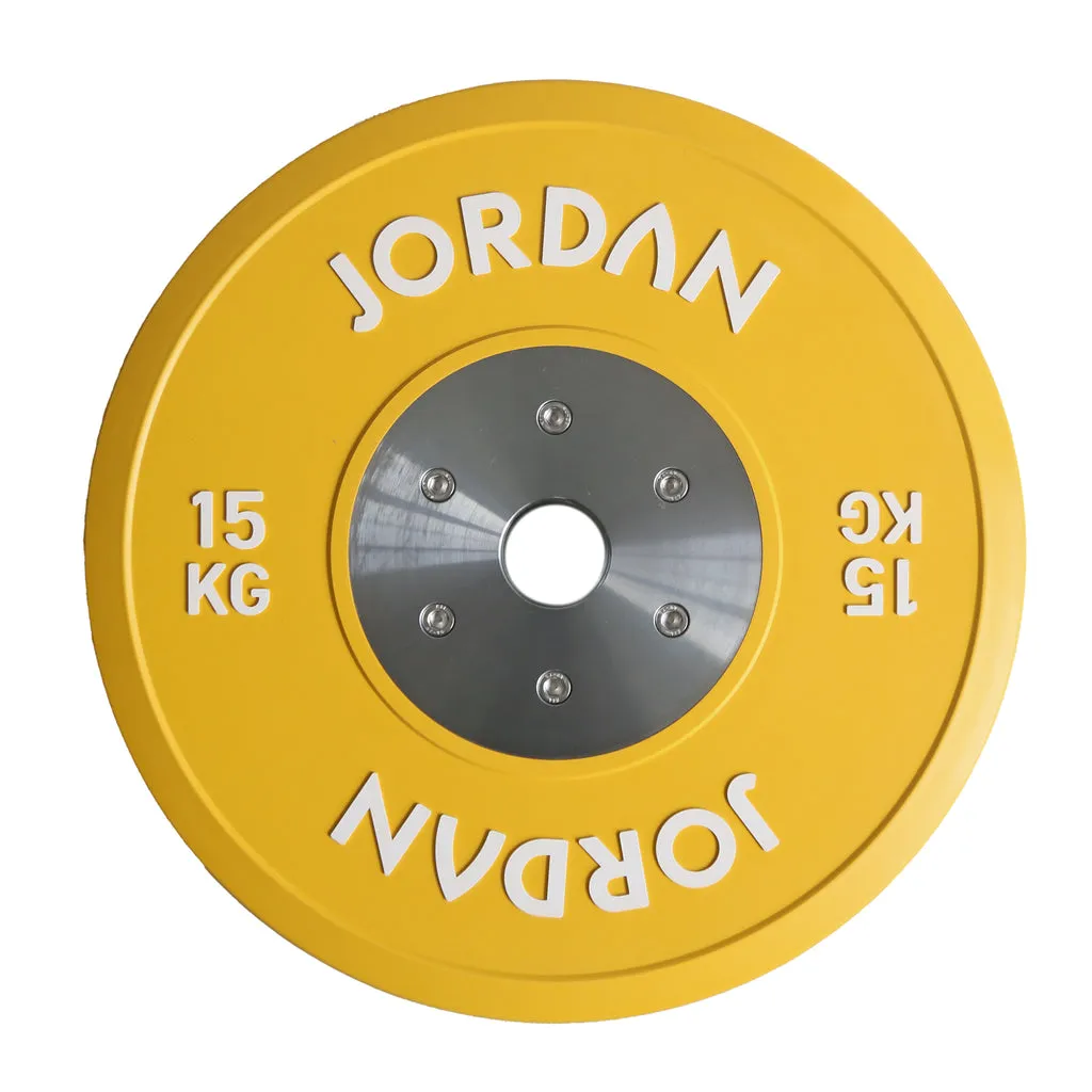 Jordan Coloured Rubber Calibrated Competition Weight Plate Set -140kg, Weight Bar Collars, Elliptical,Cross trainers