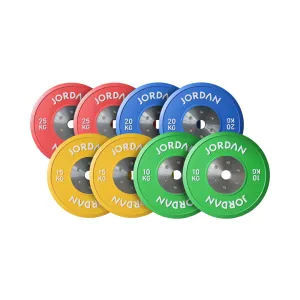 Instant Favorite Jordan Coloured Rubber Calibrated Competition Weight Plate Set -140kg Act Fast, Weightlifting Accessories, Weightlifting chalk, Push Up Racks