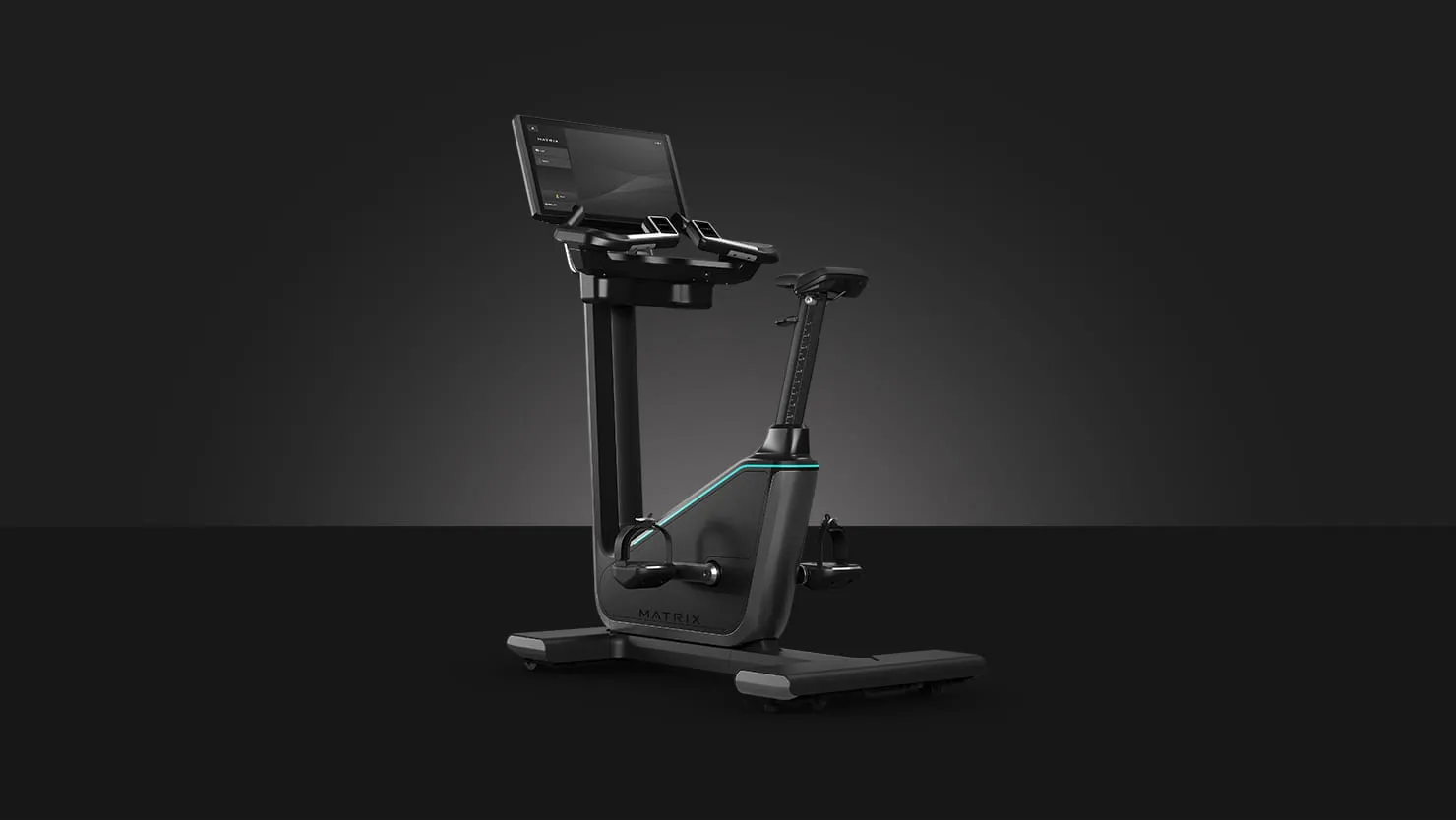 Matrix Twin Mast Upright Bike U30-XR, Wheelchair accessible gym gear, Adjustable dumbbells, Yoga mat cleaner