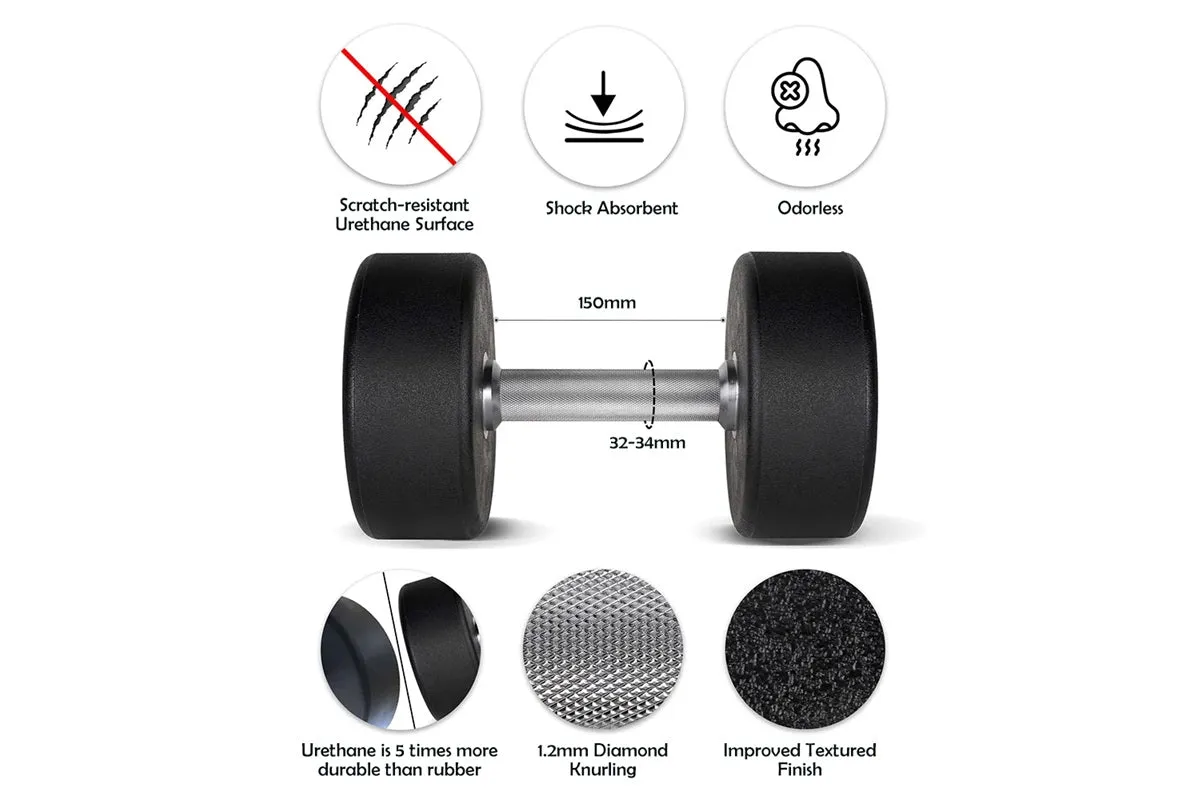 Warrior Elite Urethane Pro-Style Dumbbell Sets (5-50lbs & Up) (SUMMER SALE), Bamboo foam roller, Bands,Tubing, Suspension Trainers