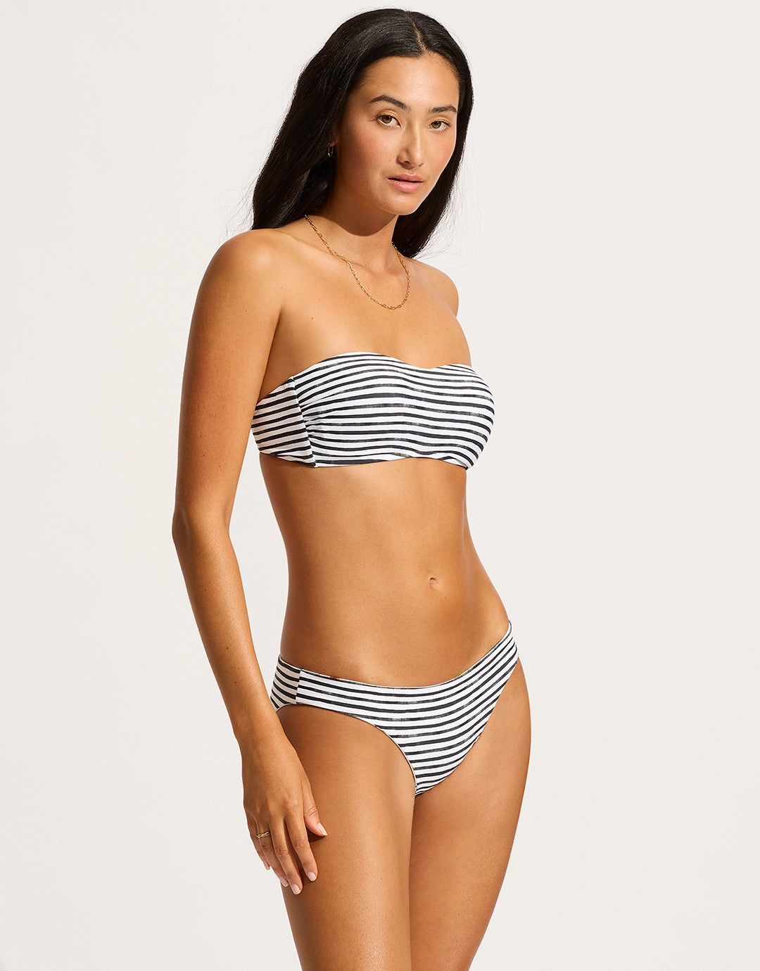 Isla Palm Bustier Bandeau Bikini Top - White