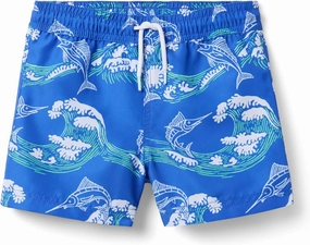Janie and Jack Boys' Standard Printed Swim Shorts (Toddler/Little Big Kid)