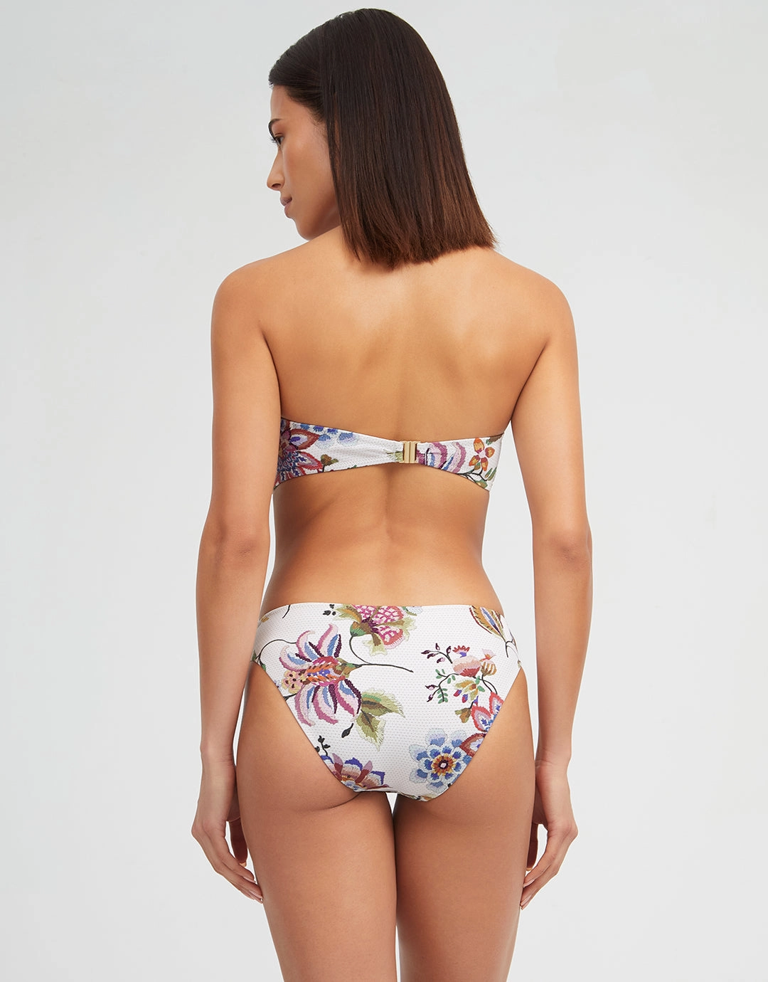Jasmine Bikini Pant - White Floral