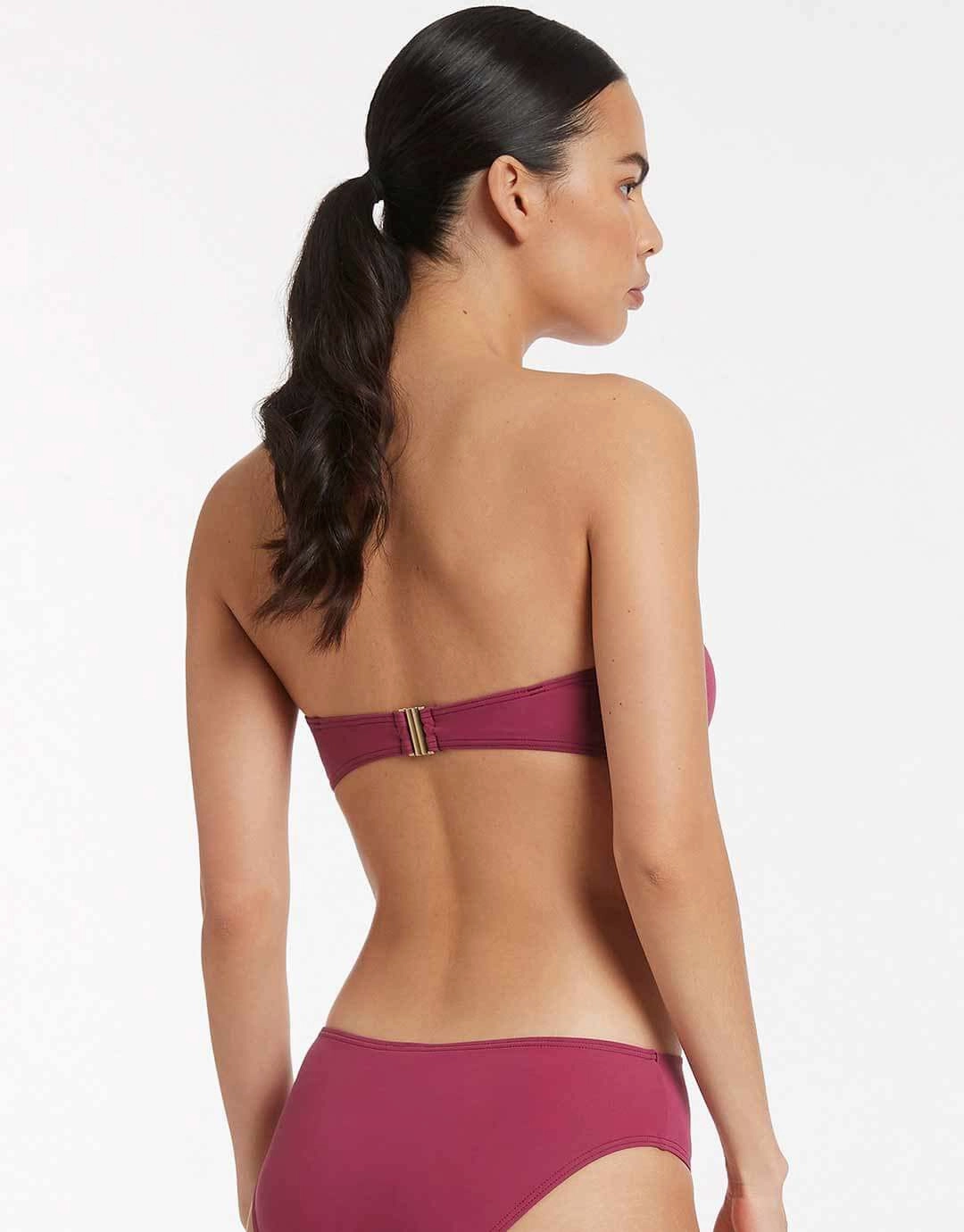 Jetset U Trim Bandeau Bikini Top - Orchid