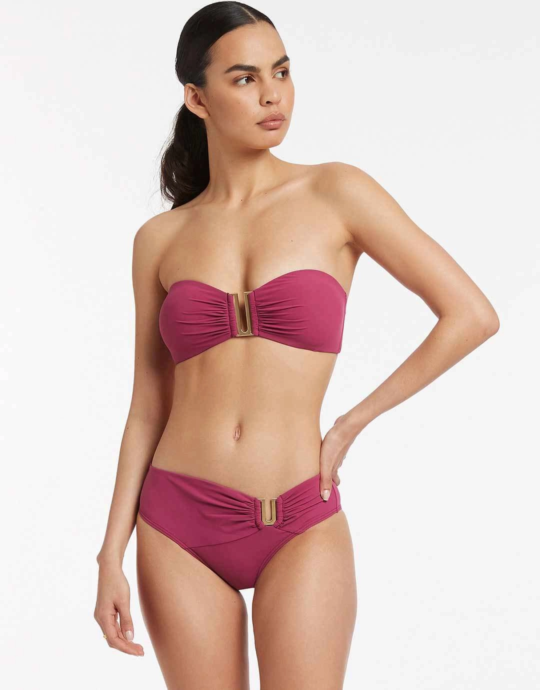 Jetset U Trim Bandeau Bikini Top - Orchid