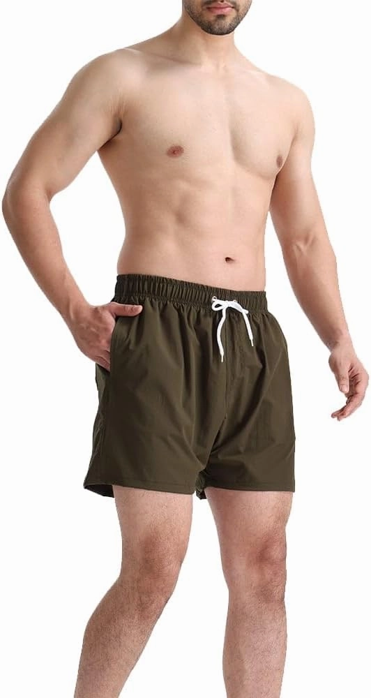 JIHUILAI Mens Swim Trunks Quick Dry Swim Shorts with Mesh Lining Beach Shorts Bathing Suits