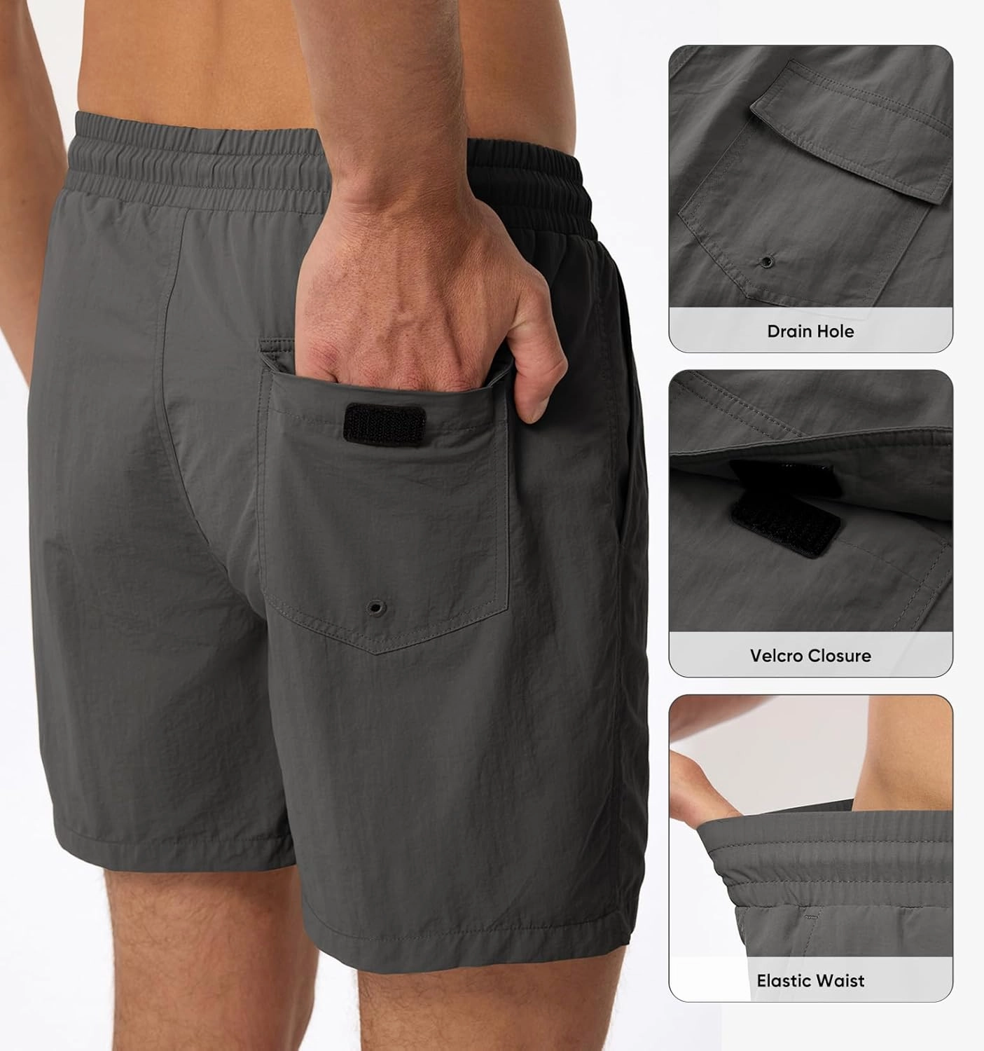 JMIERR Mens Swim Trunks with Mesh Lining Beach Swimming Shorts for Men Lightweight Swimwear Summer Sports Short
