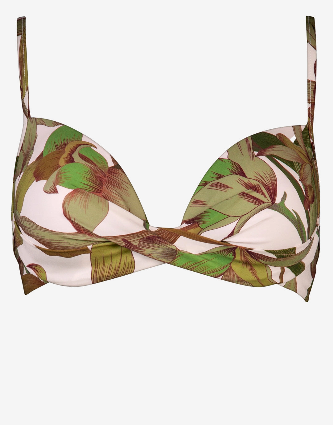 Journey Moulded Underwired Bikini Top - Cream Reed