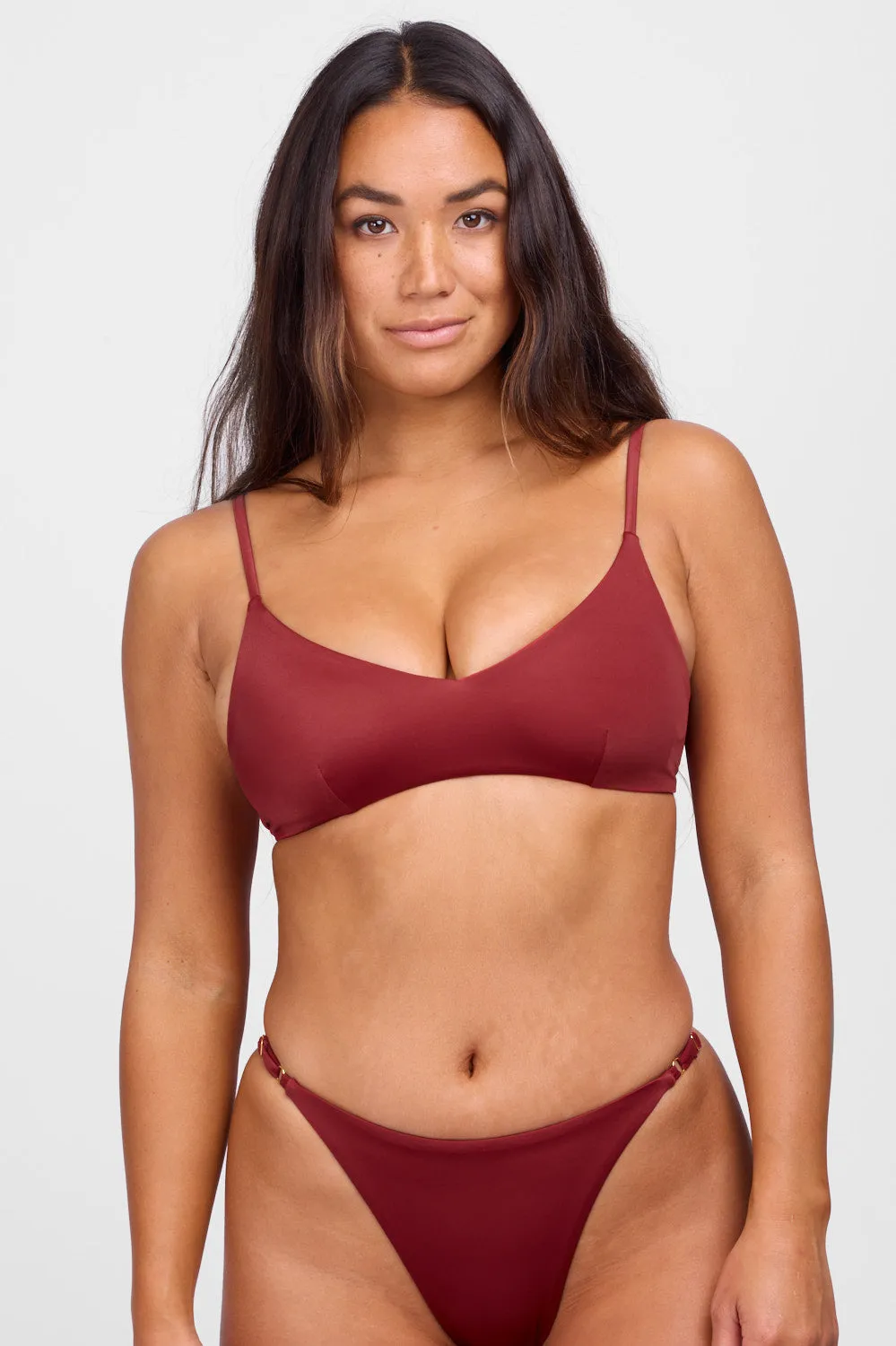 Julia Bikini Top - Garnet