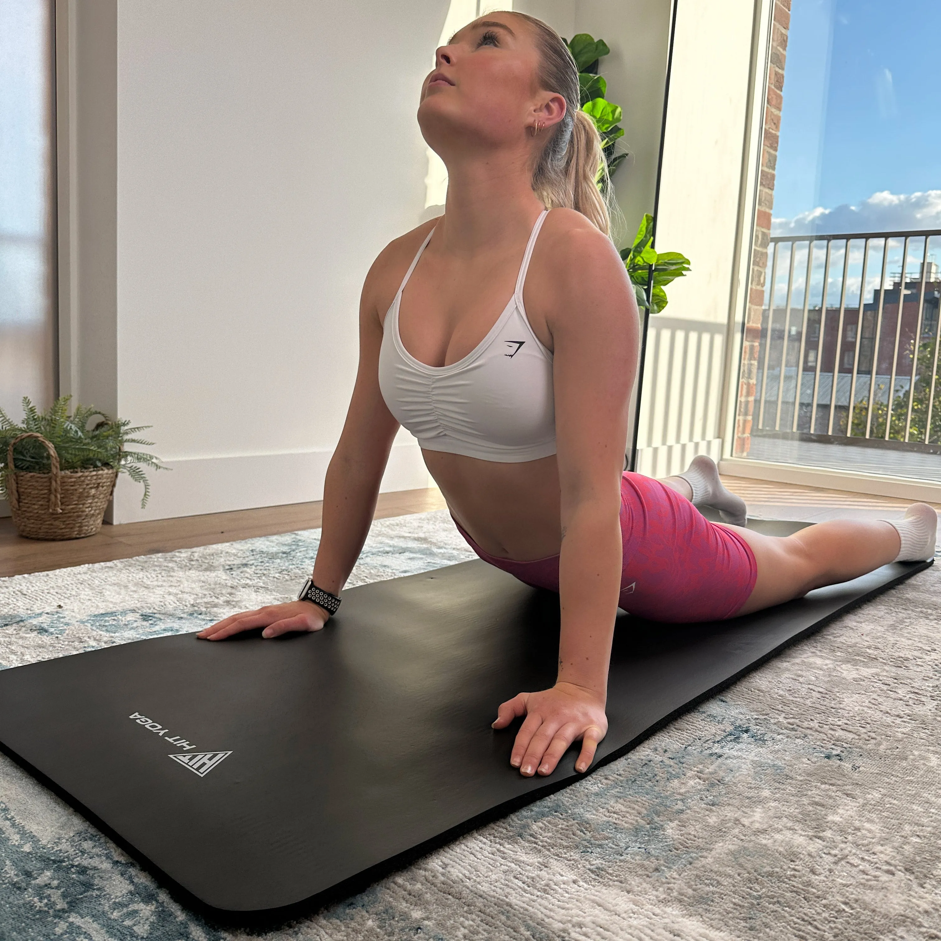 Hit Yoga Pilates Mat | 13mm | Black, Spin bike with monitor, Yoga wheel for back, Aerial yoga hammock