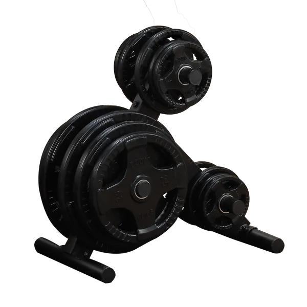 OWT24 Olympic Plate Tree, Fixed Barbell Set (With Stand)