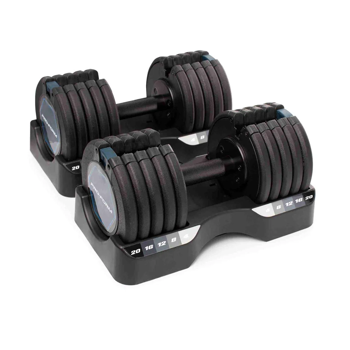 Just Arrived Proform Adjustable Dumbbells | 20kg Pair Instant Favorite, Studio Bikes, Upright Bikes, Barbells