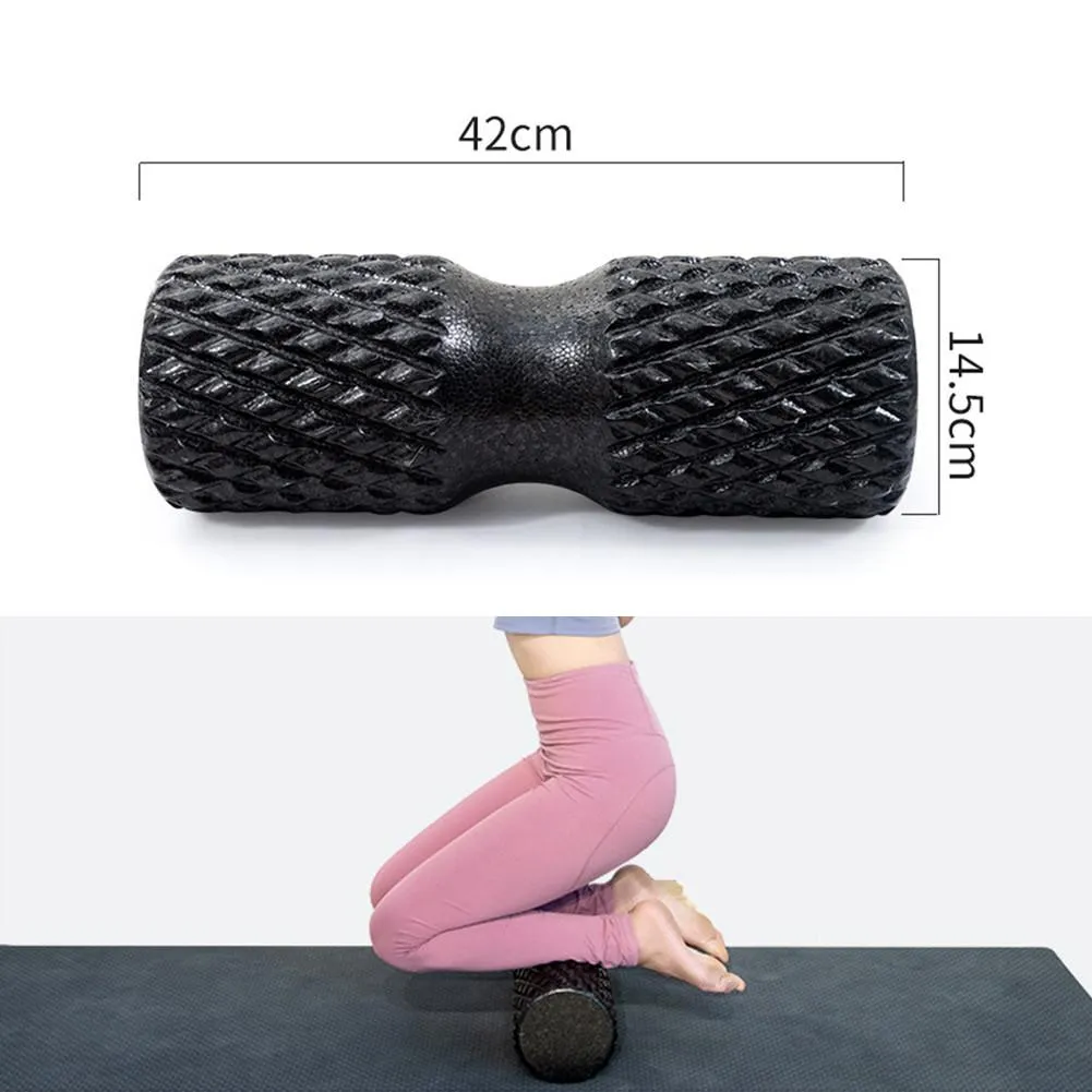 Yoga Massage Roller for Training, Recovery,Stretching, Olympic weight plates