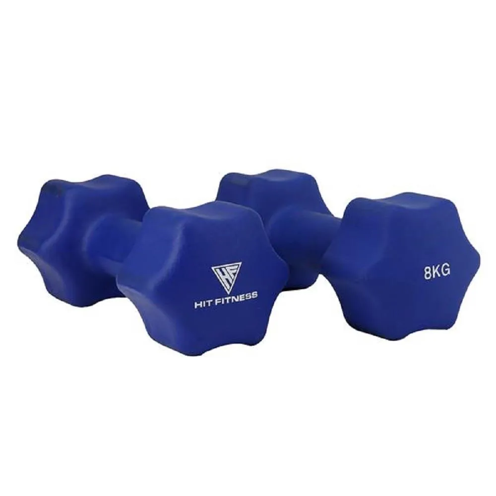 Hit Fitness Neoprene Studio Dumbbells | 8kg Pair, Clearance exercise machines, Recycled rubber gym flooring, Smith Machines