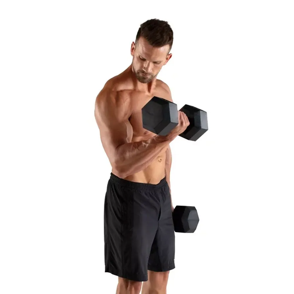 Weider, 40lb Rubber Hex Dumbbell, Single, Rear Drive
