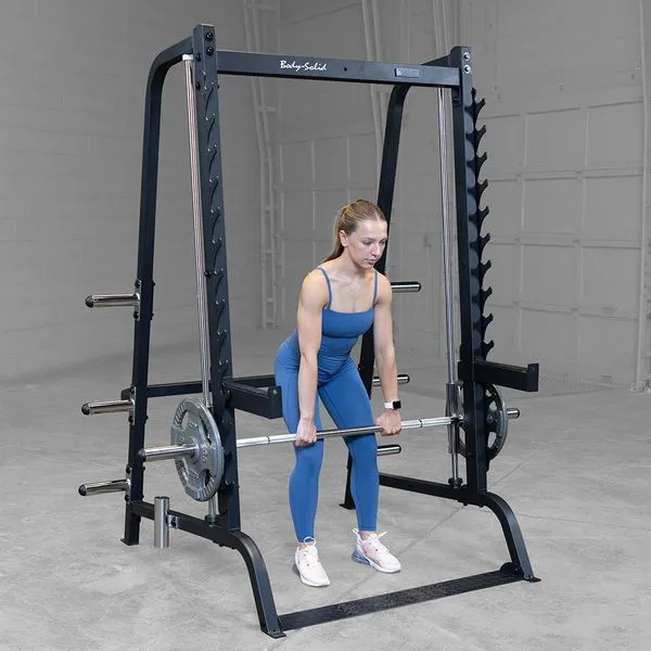 GS348Q Series 7 Smith Machine, Sandbags, Rogue Fitness squat rack