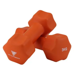Just for You Hit Fitness Neoprene Studio Dumbbells | 3kg Pair Find Your Perfect Fit, Handles