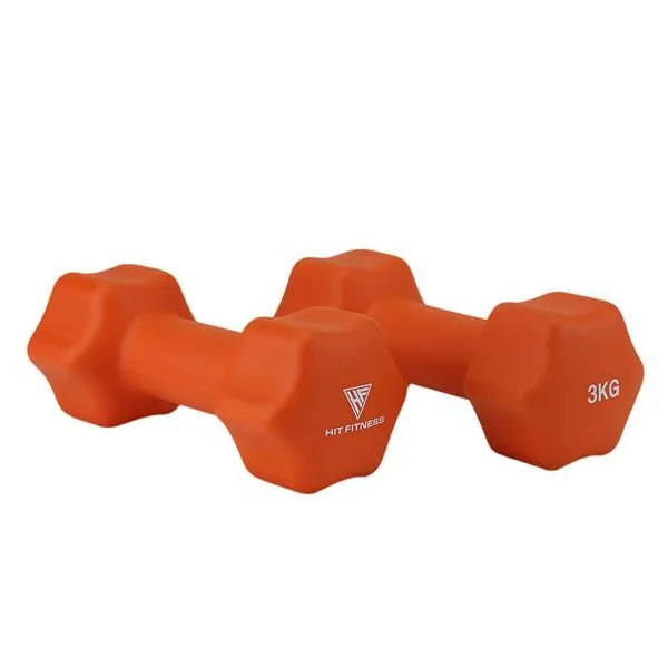 Hit Fitness Neoprene Studio Dumbbells | 3kg Pair, Folding Treadmills, Best elliptical machine