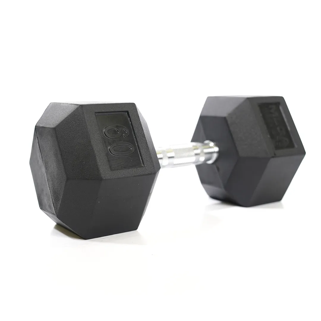 Just for You Mega Fitness - Rubber Hex Dumbbell 60lbs Cant-Miss, Fixed Barbell Set, Leg Curls,Extensions,Calf Presses, Olympic Frisbee Rack