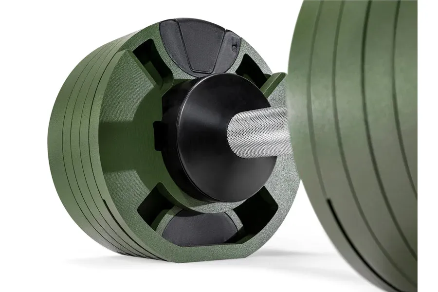 NOBELL 50lb Adjustable Dumbbells (Tactical), Lifting Accessories, Recycled rubber gym flooring, Wheelchair accessible gym gear